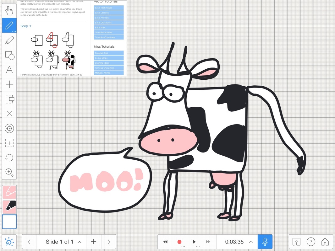 Explain Everything: Draw a Cartoon Cow - Dr. Reshan Richards